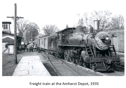 Train at Amherst Station Train at
Amherst Station